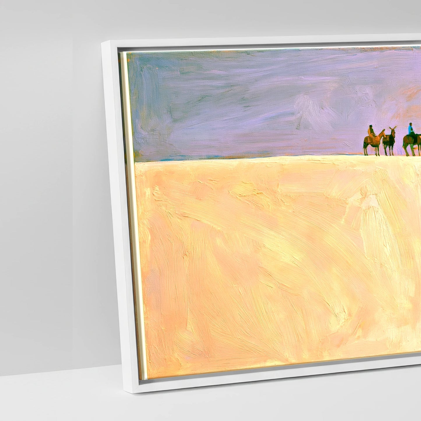 The Cobalt Horizon - artwork detail in a white float frame