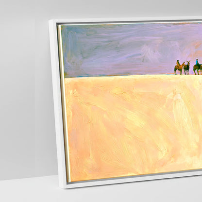 The Cobalt Horizon - artwork detail in a white float frame