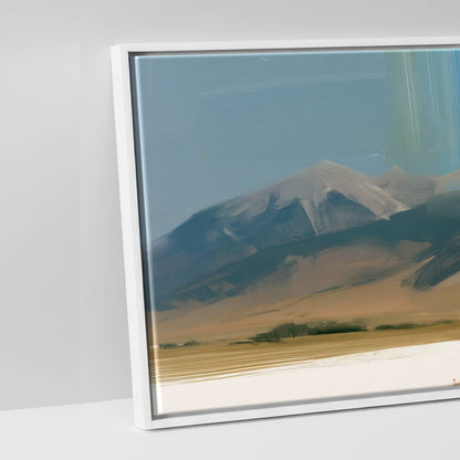 Abstract Western Horizon - artwork detail in a white float frame