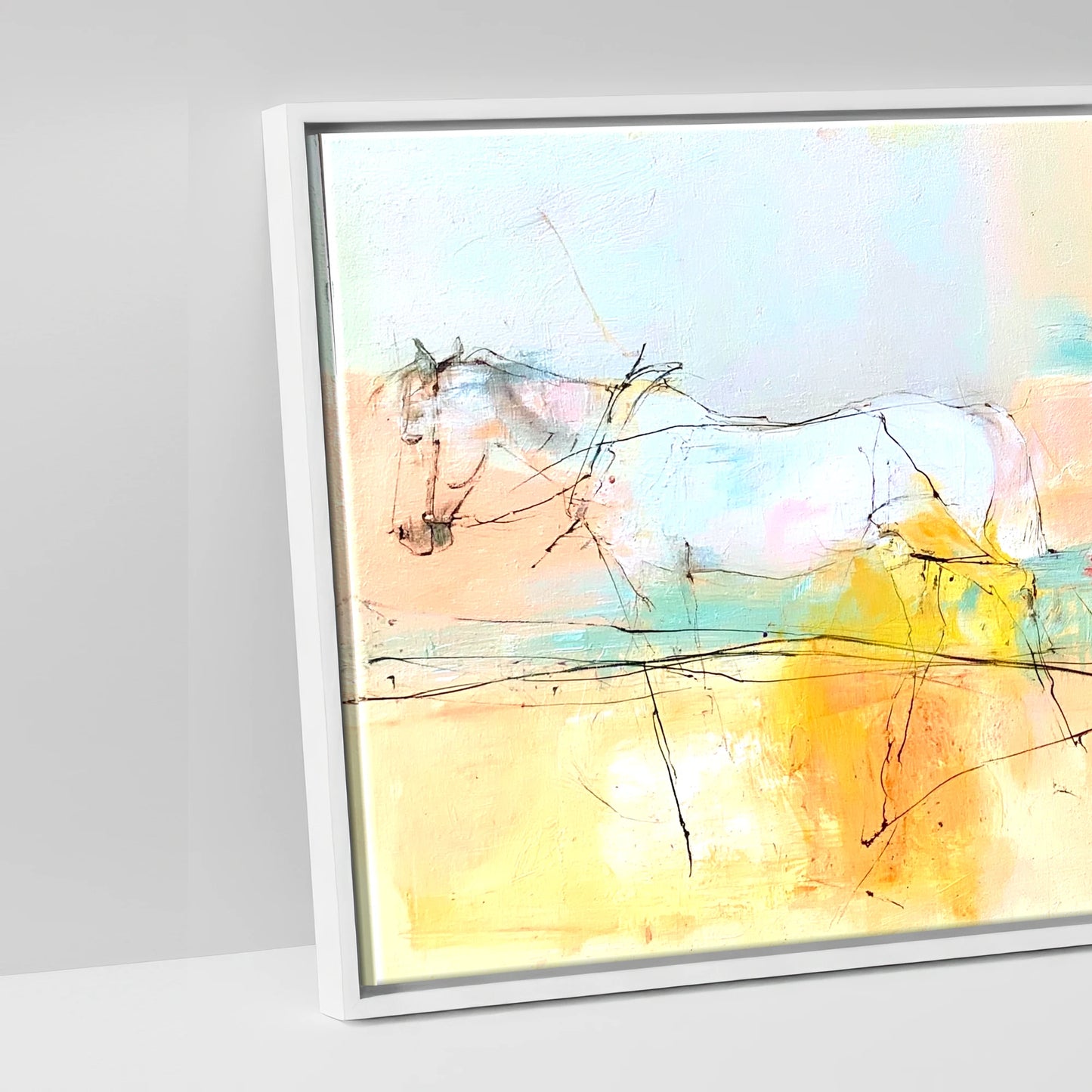 The Painted Drive - artwork detail in a white float frame