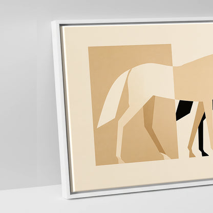 Modernist Herd - artwork detail in a white float frame
