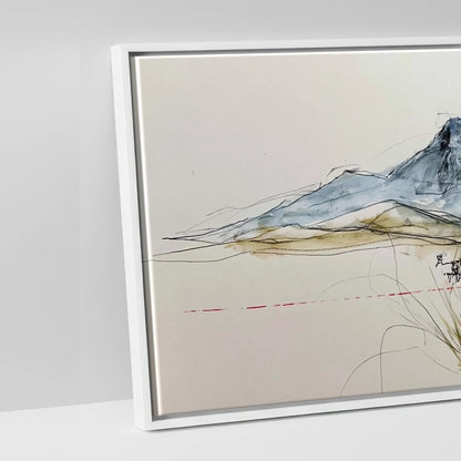 Wild Horizon Sketch - artwork detail in a white float frame