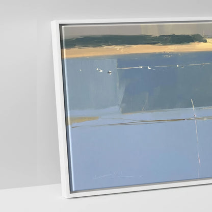 Coastal Reflections - artwork detail in a white float frame