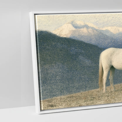 Highland Stillness - artwork detail in a white float frame