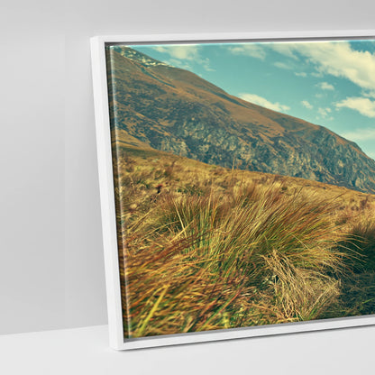 The High Pass - artwork detail in a white float frame