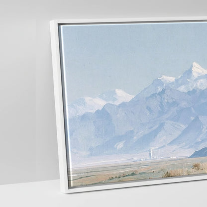 Mountain Solitude - artwork detail in a white float frame