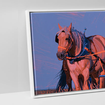 Twilight Draught Team - artwork detail in a white float frame
