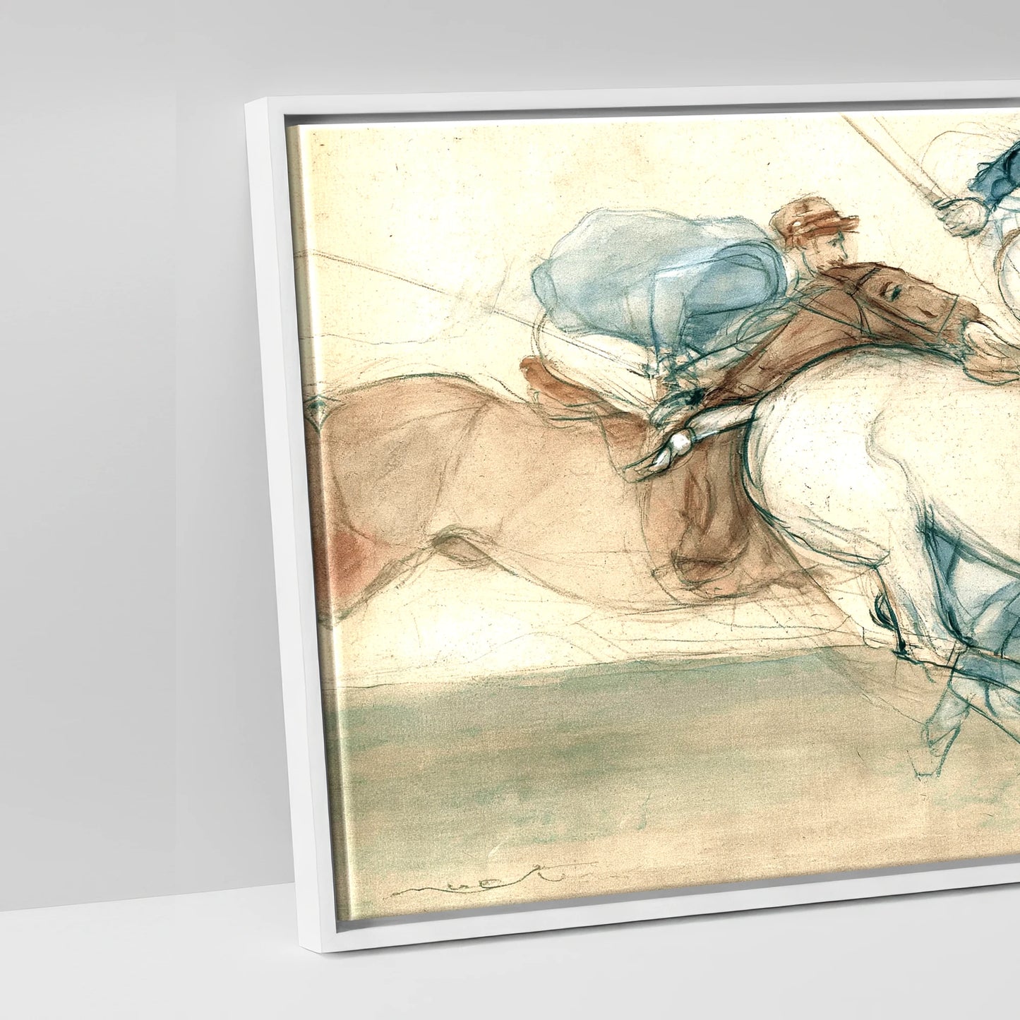 The Polo Sequence - artwork detail in a white float frame