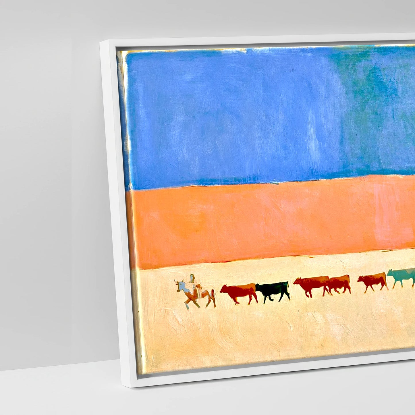 Painted Desert Drive - artwork detail in a white float frame