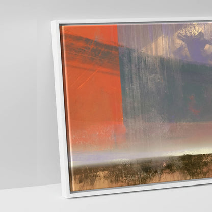Sienna and Violet Haze - artwork detail in a white float frame
