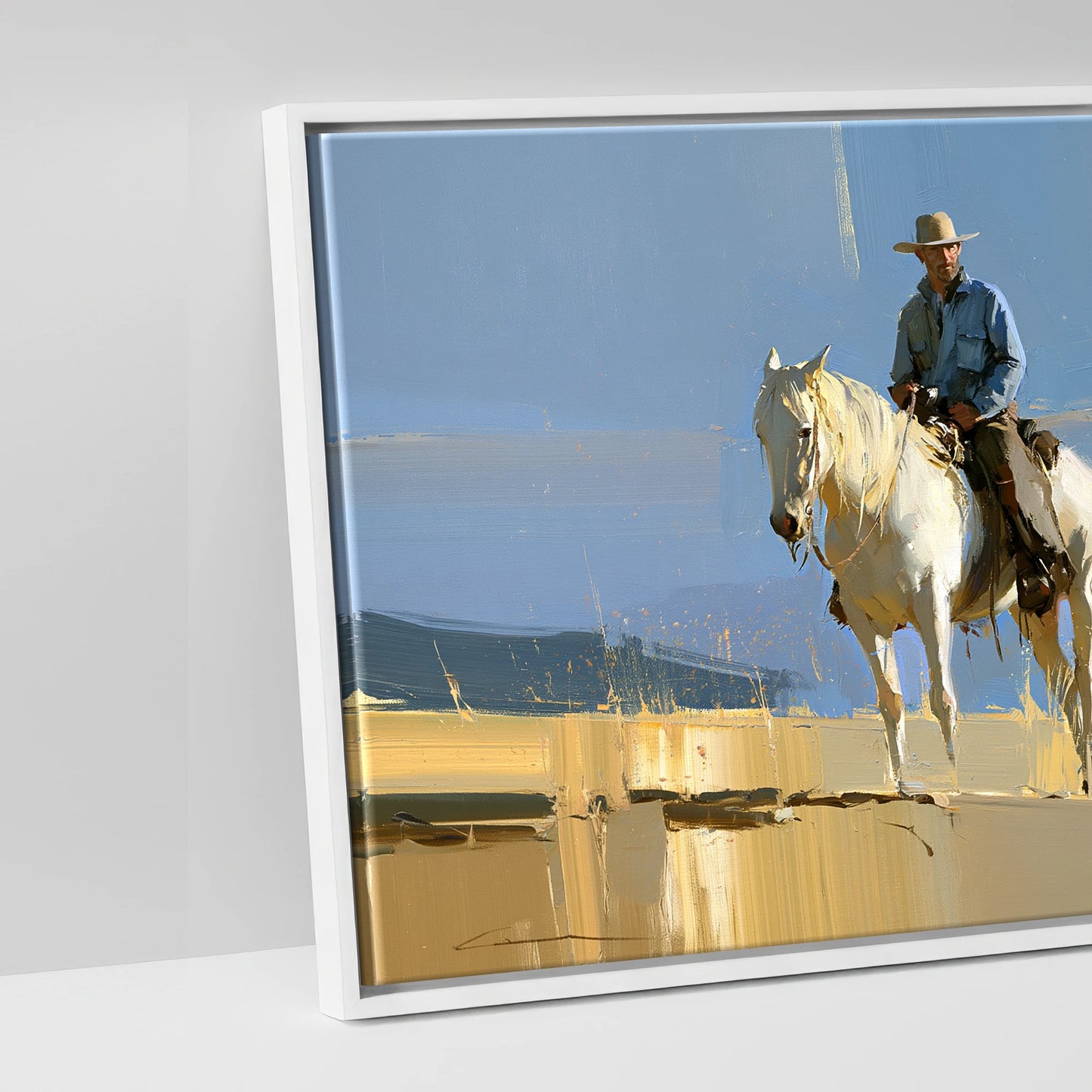 High Country Range - artwork detail in a white float frame