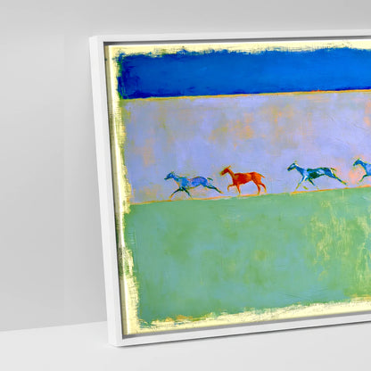 Rhythm in Colour - artwork detail in a white float frame