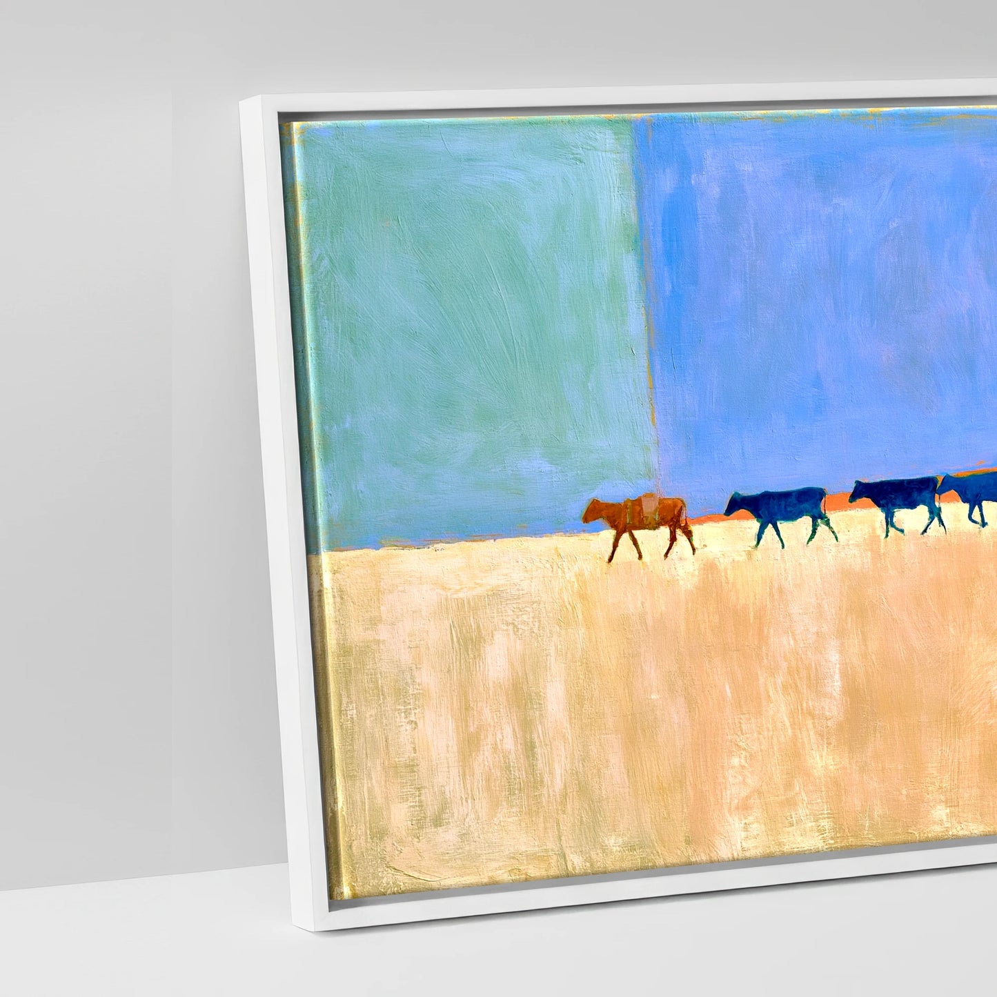 Painted Desert Drive - artwork detail in a white float frame