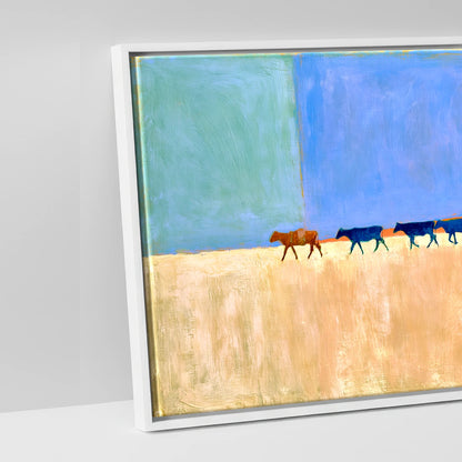 Painted Desert Drive - artwork detail in a white float frame