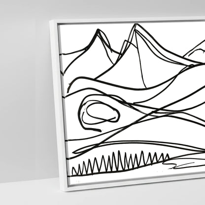 Bold Equine Contours - artwork detail in a white float frame