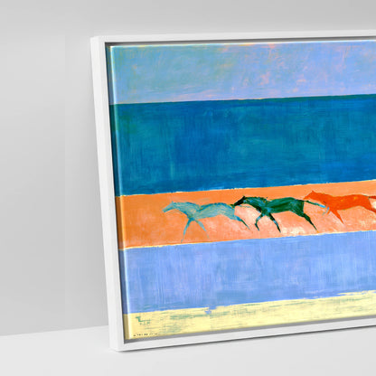 Rhythm of the Coast - artwork detail in a white float frame