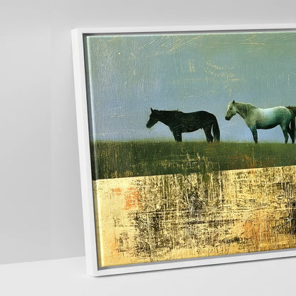 The Gilded Ridge - artwork detail in a white float frame