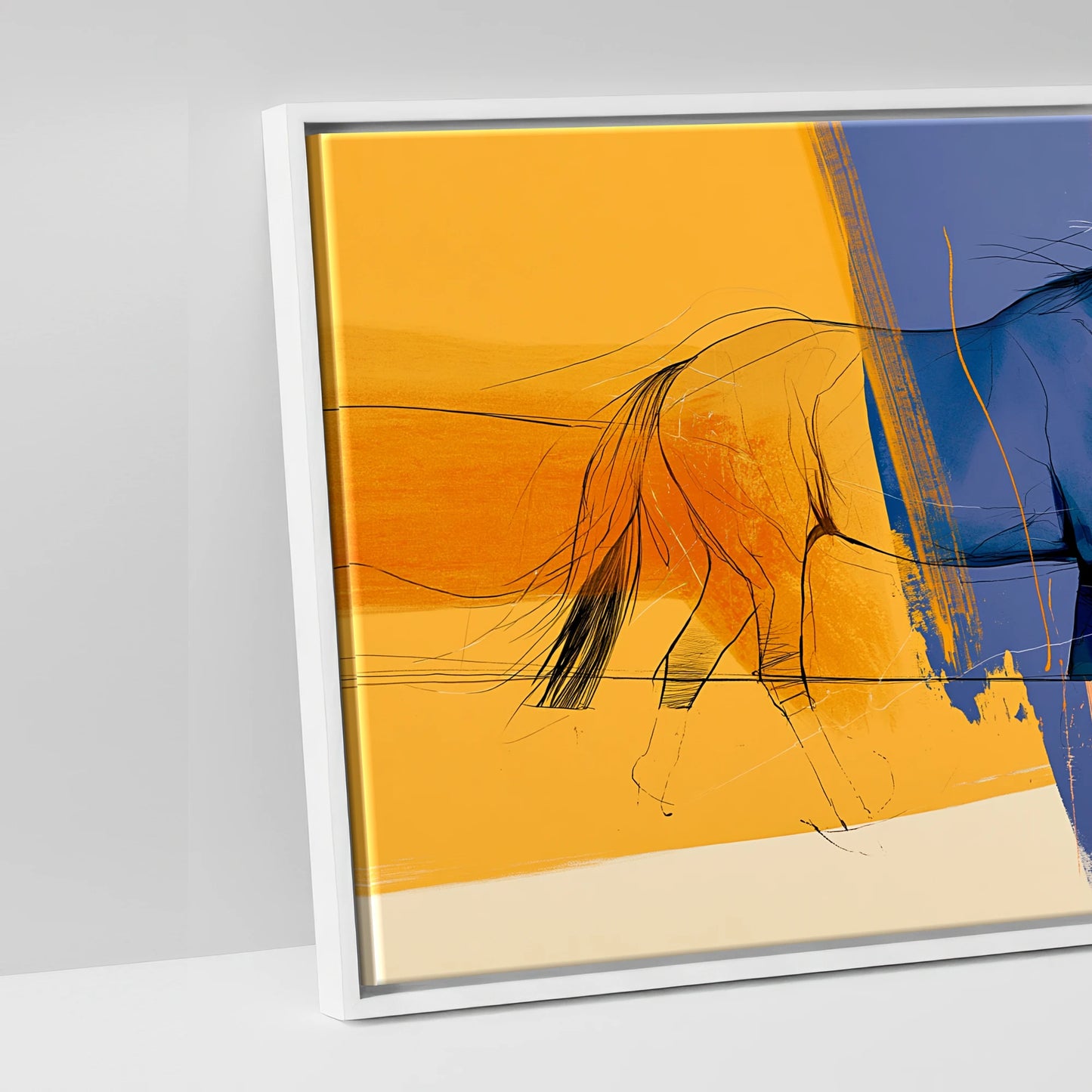 Prismatic Plains - artwork detail in a white float frame