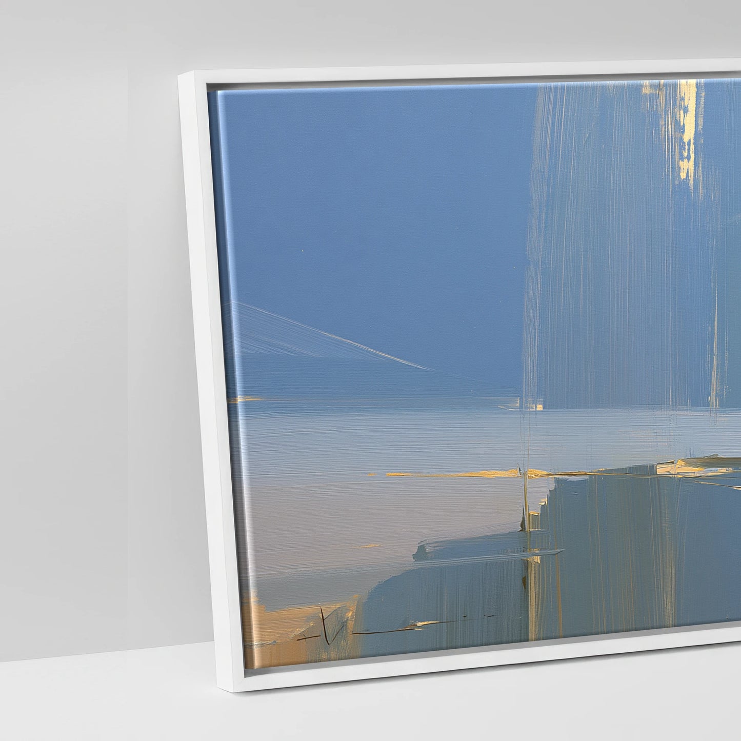 Cresting the Ridge - artwork detail in a white float frame
