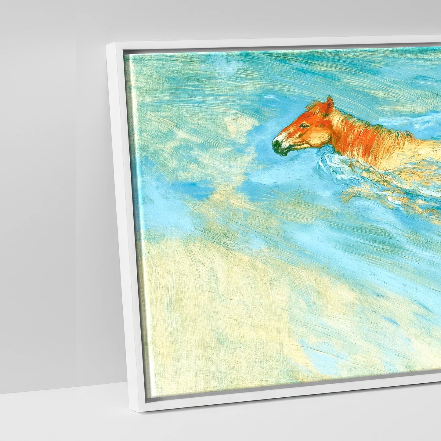 Vivid Surf Surge - artwork detail in a white float frame