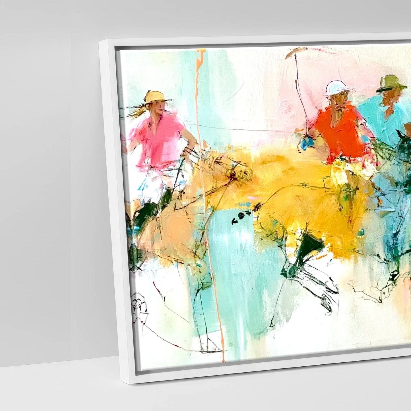 The Final Chukka - artwork detail in a white float frame