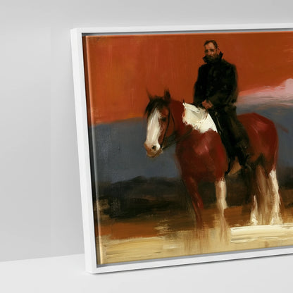 The Vast Horizon - artwork detail in a white float frame