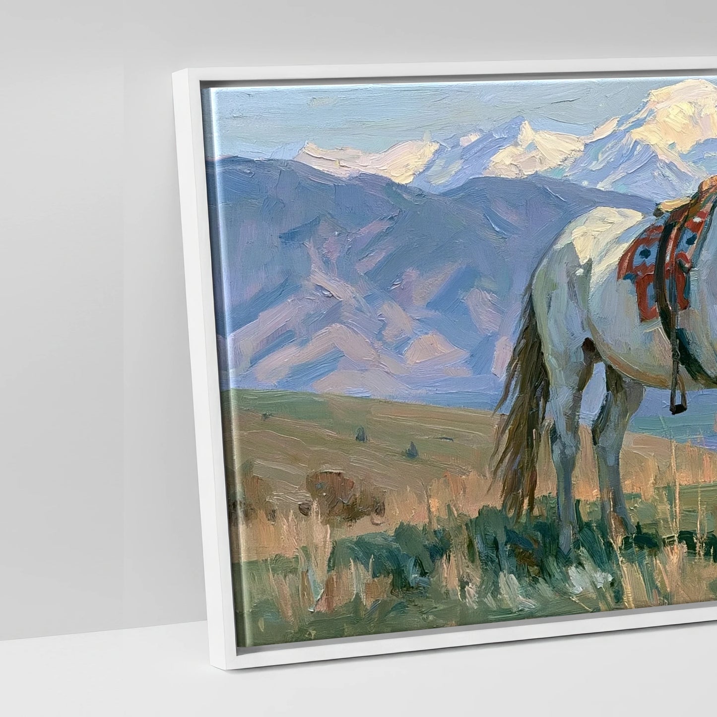 High Country Trail - artwork detail in a white float frame