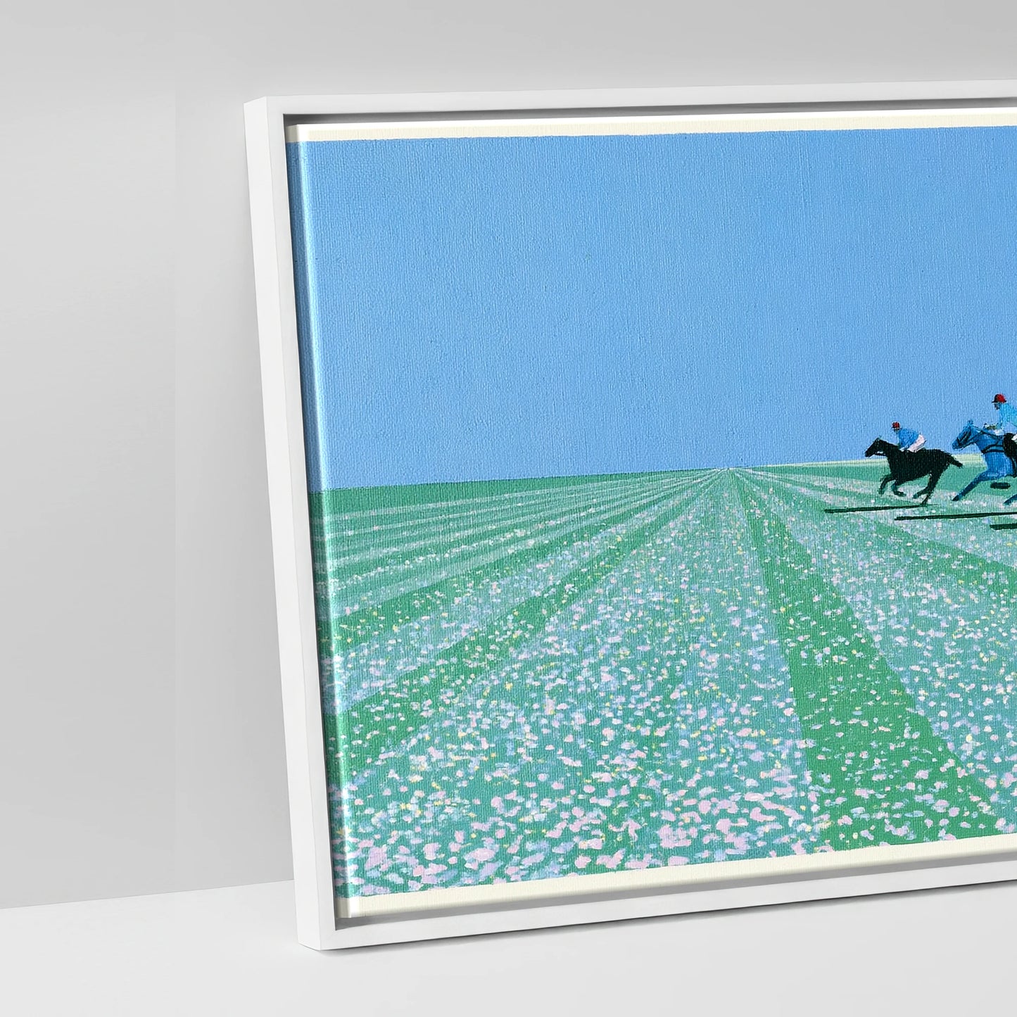 Rhythm of the Chukka - artwork detail in a white float frame