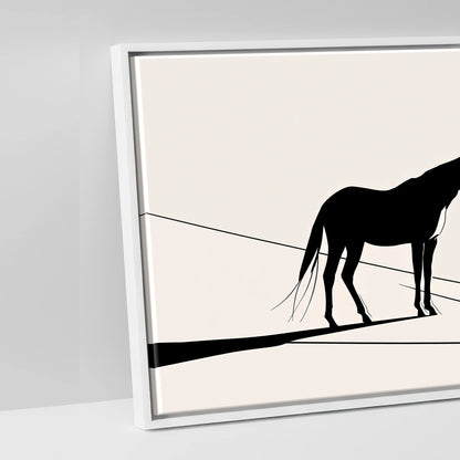 Mountain Contour Silhouette - artwork detail in a white float frame