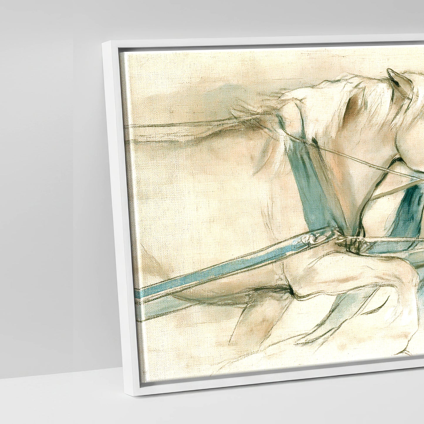 Harnessed Momentum - artwork detail in a white float frame