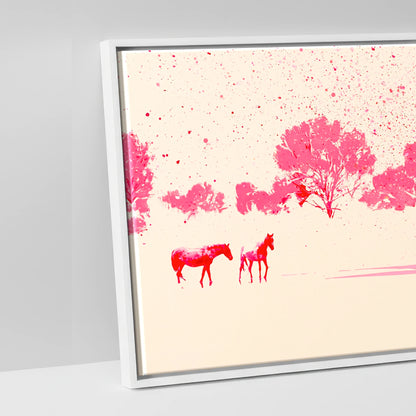 Crimson Mirage - artwork detail in a white float frame