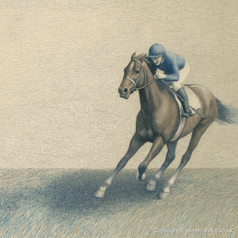 Power In The Pace - racing horse art print and canvas by Arthur Sterling A.I