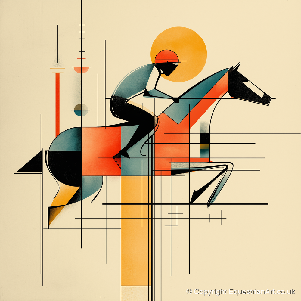 Precision at Pace - racing horse art print and canvas by Dominic Vaughn A.I