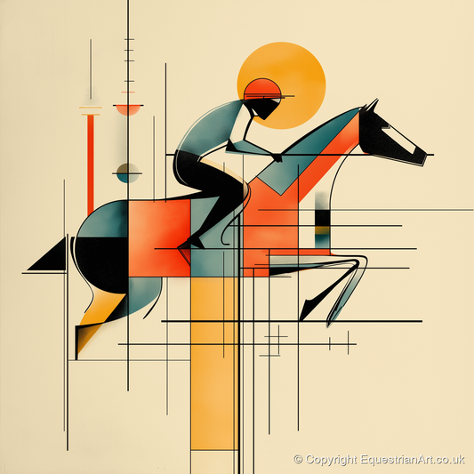 Precision at Pace - racing horse art print and canvas by Dominic Vaughn A.I