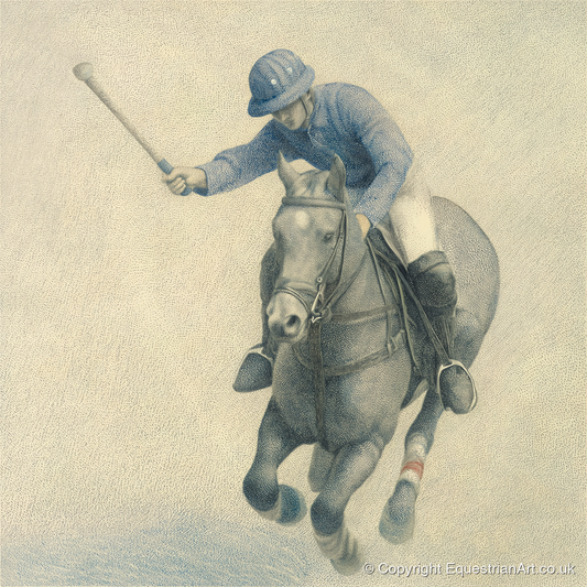 Precision in the Chukka - polo horse art print and canvas by Arthur Sterling A.I