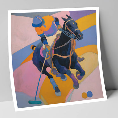 Vivid Polo Strike polo horse art print