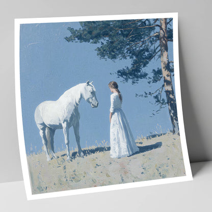 Beneath the Summer Pine horse & rider art print