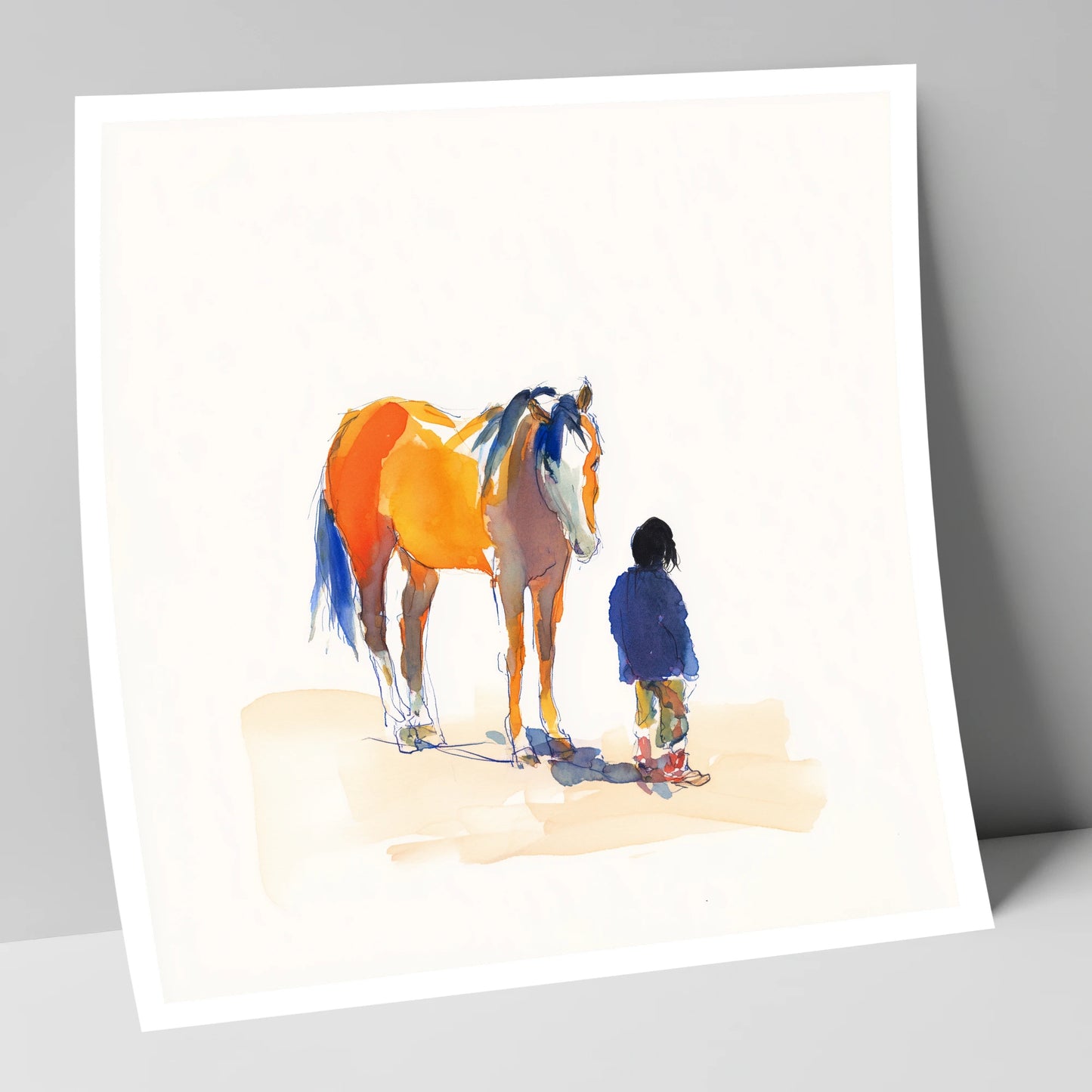 Vibrant Connection horse & rider art print