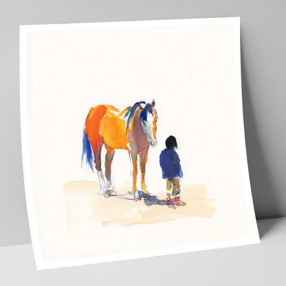Vibrant Connection horse & rider art print