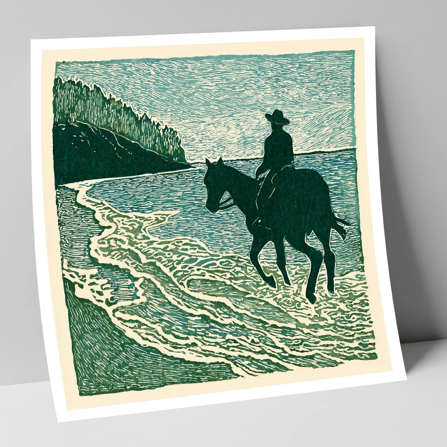 Edge of the Tide beach horse art print