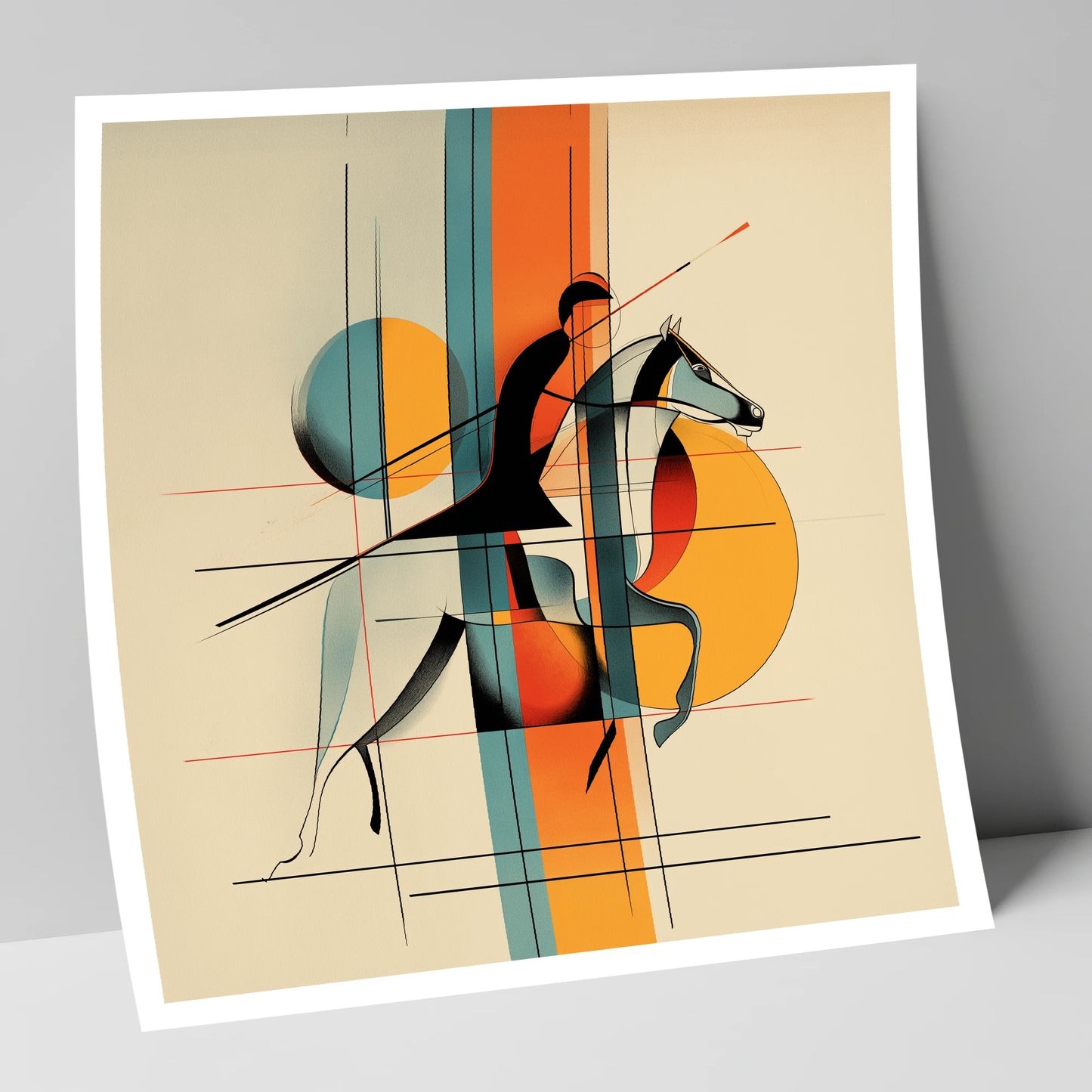 Structured Stride racing horse art print