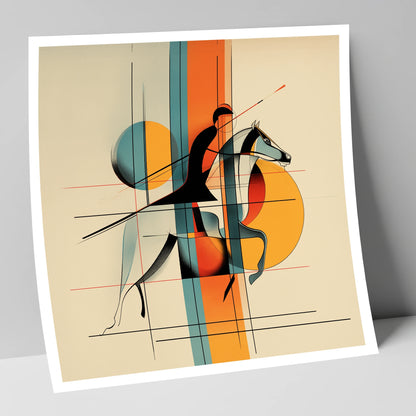 Structured Stride racing horse art print