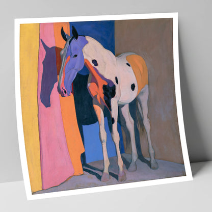 Appaloosa Horse With Violet Shadows horse breed art print