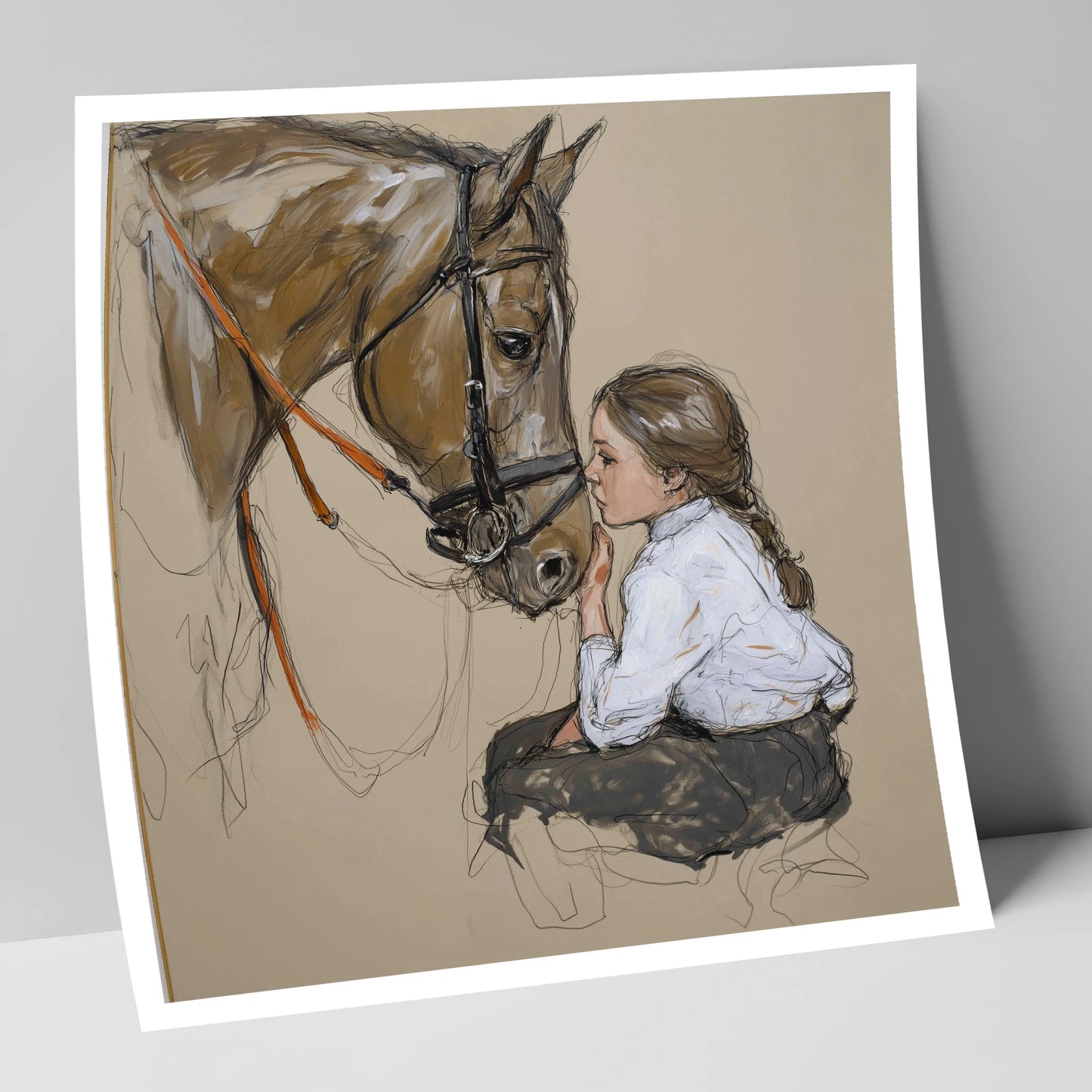 A Quiet Understanding horse & rider art print