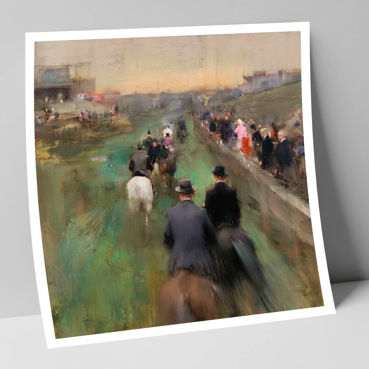 The Paddock Procession racing horse art print