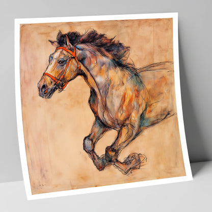 The Morning Gallop racing horse art print