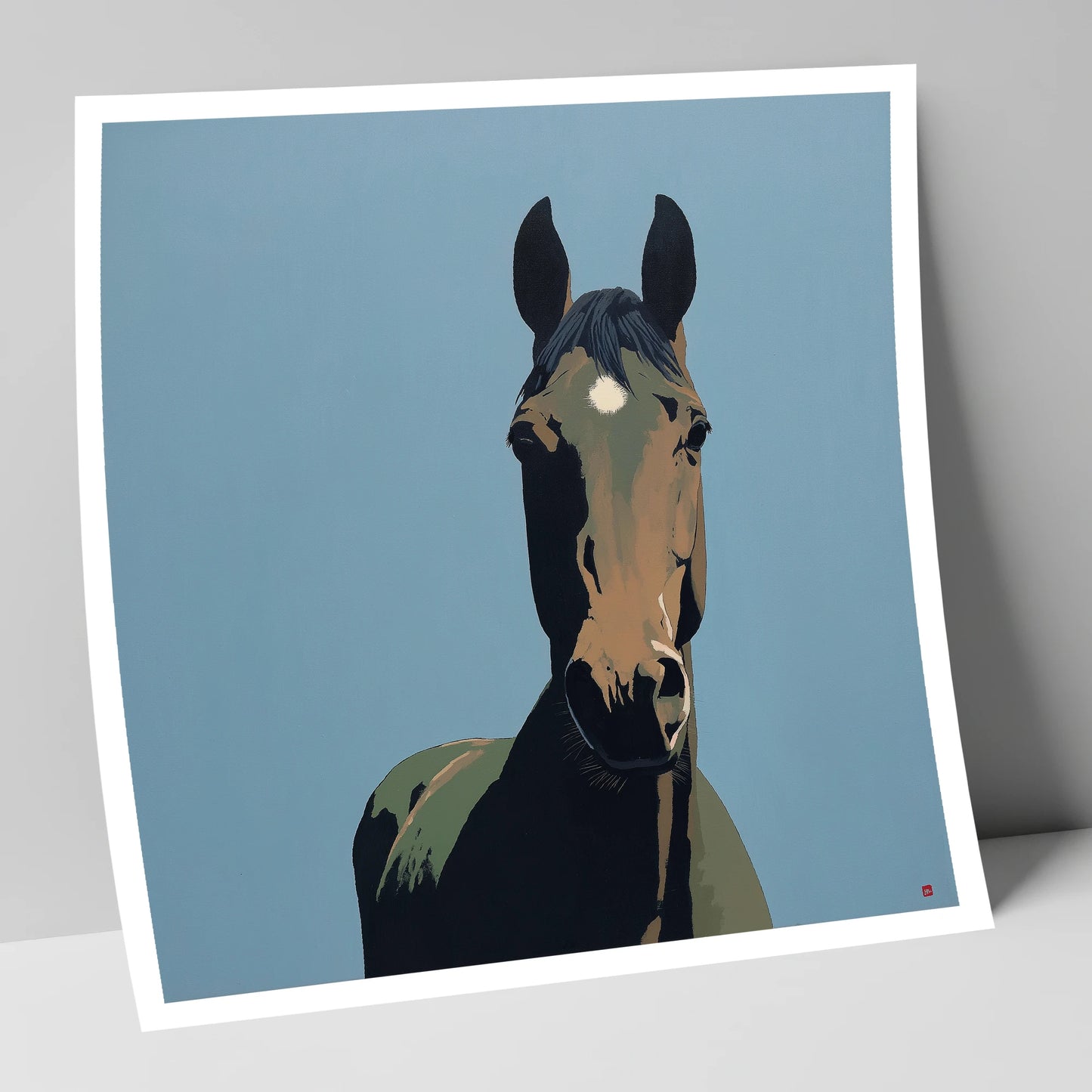 Bay Under Cerulean Sky horse portrait art print
