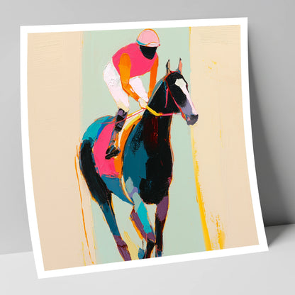 The Bold Contender racing horse art print