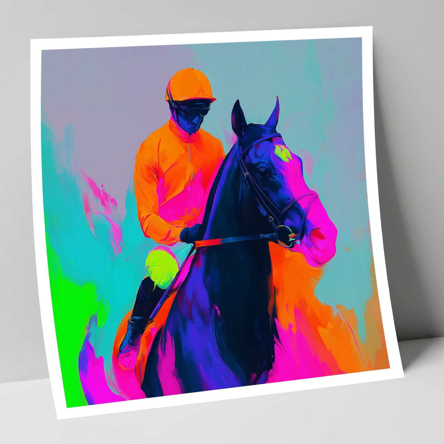 Technicolour Sprint racing horse art print