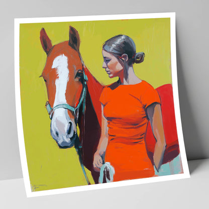 Radiant Bond horse & rider art print